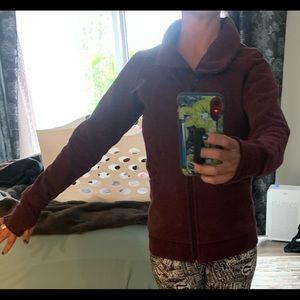 Lululemon maroon zip sweatshirt size 6